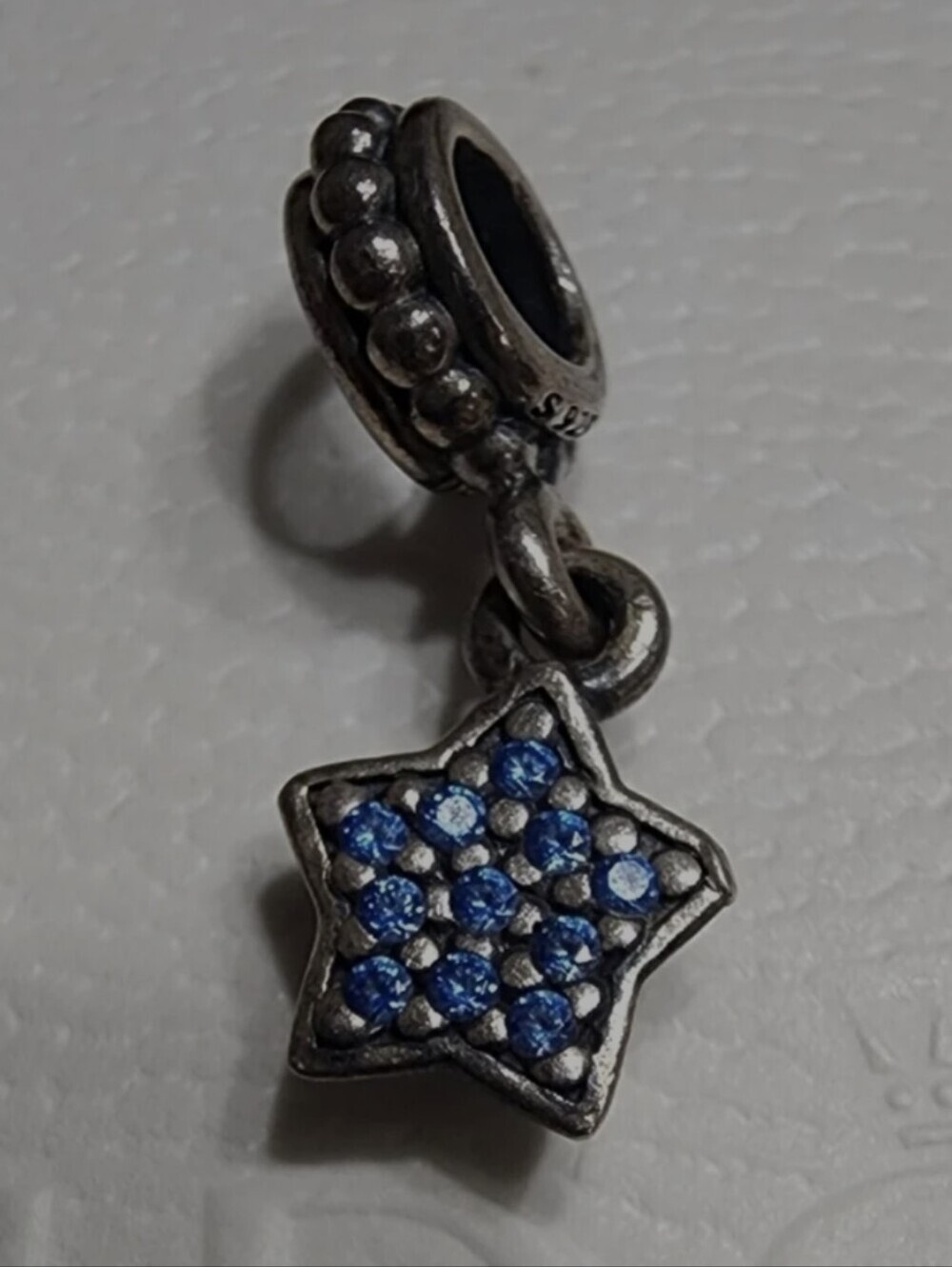 Authentic Pandora Pave Star with Blue CZ - Picture 4 of 8